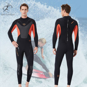 3MM mens diving suit Siamese long-sleeved thickened warm snorkeling surfing wetsuit