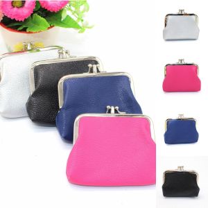 GYYT สีทึบทึบ กระเป๋าใส่เหรียญสองชั้น กระเป๋าใส่เงิน สไตล์เกาหลีแบบ กระเป๋าคลัทช์สั้น ลำลองแบบสบายๆ ถุงเก็บสัมภาระ ที่ใส่บัตร สำหรับผู้หญิง