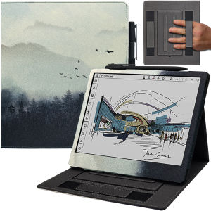 Double Stand Case for 10.3" Onyx Boox Tablet Note Air 5 C Cover with Elastic Pen Holder/Auto Sleep&Wake/Double Hand Strap