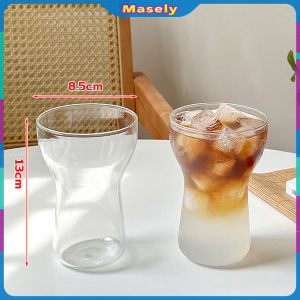 Masely 400ml Drinking Glass Juice Cup Cold Water Bottle Drinking Juice Coffee Cups