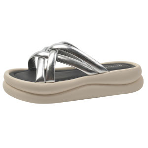 French Stunningly Beautiful Sandals for Women To Wear in Summer Fashion Fairy Style with Skirt and Platform Soles Beach Slippers