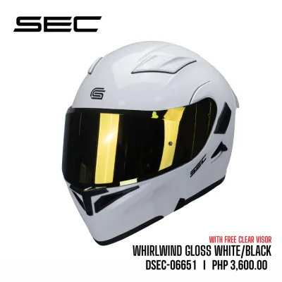 SEC Modular Helmet for Motorcycle Whirlwind - Plain (Gloss/Matte) (S-XL)
