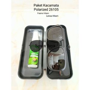 26105 Paket Kacamata Box+Air Kacamata Hitam Lensa Polarized Pria Wanita Dewasa ORI 100% Tembus Air Polaris Anti UV 400
