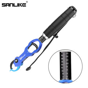 SANLIKE Upgrade 18kg Max Drag Fish Lip Gripper with Scale Fish Grip Control Aluminum Alloy Gear Non-Slip EVA Handle Fishing Equipment