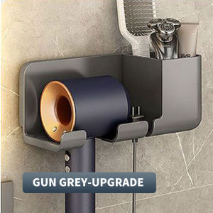 Household hair dryer shelf Bathroom perforation-free hair dryer shelf Bathroom storage shelf Wall-mounted storage shelf