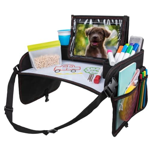 Lusso Gear Kids Travel Tray with Dry Erase Board Road Trip