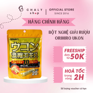 Bột nghệ giải rượu giải độc gan Orihiro Ukon 20 gói x 1.5g Nhật Bản