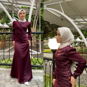 BEST SELLER ( ADA BURGUNDY) TERBARU !!! Mahaka silk Dress premium  / Dress Lebaran Terbaru-Dress Pesta-Dress Kondangan-Dress burgandy-Dress denim Mewah-Bodycon TERBARU!!! Mahaka silk Dress premium  - Dress Lebaran Terbaru - Dress Pesta - Dress Kondangan