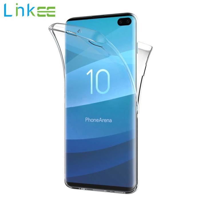 For Samsung Galaxy S10 Plus S10e Phone Case, 360 Degree Full Cover Soft  Clear Case Shockproof Transparent Silicone Casing