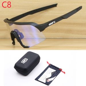 100% S3 Photochromic Glasses UV400 Cycling Sports Sunglasses Anti-UV Men Bike Goggles Women Running Shades For Fishing MTB Racing㏇X0421