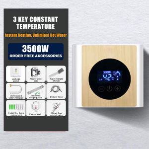 6500W Electric Instant Water Heater Shower Heater Multipoint Water Heater Remote Control LCD Authomatic 3500W Shower Heater