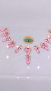 PAYET RANGKAI LINGKAR LEHER DIAMOND MUTIARA SWAROSKY TROMPET || PAYET MUTIARA LEHER || PAYET JAHIT AKSESORIS BUSANA WANITA