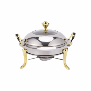CHUAN 18/20/24/26/28cm Alcohol Stove Stainless Steel with Lid Warmer Food Chafing Dish Durable Golden Buffet Dining Stove Buffet Catering