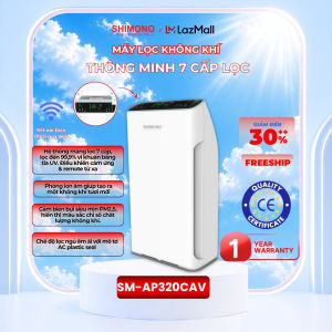 Máy Lọc Không Khí SHIMONO SM-AP320CAV 7 Cấp Diệt Khuẩn Bụi Mịn PM03 Lọc UV Ion Âm BH 1 Năm