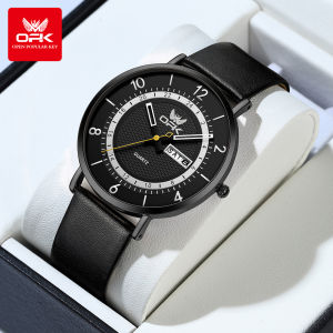 OPK Original Authentic Mens Watch Waterproof Luxury Fashion Atmosphere Stainless Steel Strap Wear-Resistant Scratch-Resistant Luminous Date Quartz Watch