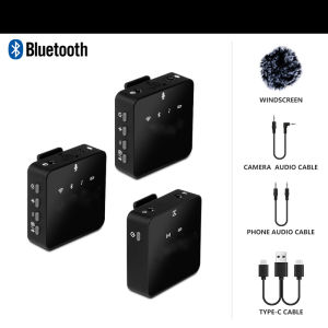 Wireless Lavalier Microphone Noise Cancellation Lapel Mic with 400mAh Charge Case for Phone Laptop Camera Vlogging Live Streaming Recording Live Broadcast Interview Mic Plug-Play