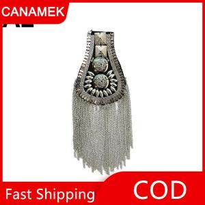 【CANAMEK】 1PC thời trang handmade Vai đồ trang sức tua thạch epaulettes phụ kiện quần áo Trâm epaulet Vai trâm cài Quà Tặng