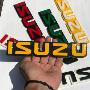 EMBLEM MOBIL ISUZU VARIASI HURUF TIMBUL 3 DIMENSI BAHAN FIBERGLASS