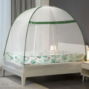 คู่เดียว Queen เตียงคิงไซส์คลุมทั้งหมดพับ Kelambu Khemah Stand Modern ตาข่ายกันยุงกรอบเต็นท์ Protector