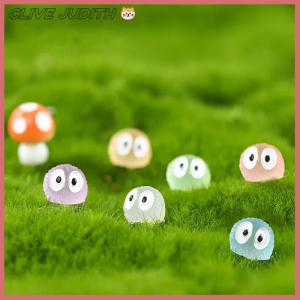 CISWGE 10Pcs Luminous Briquettes Elfs Black Ball Sprite Duck Figurine Home Decor Glowing Miniature Fairy Garden Decoration Accessories