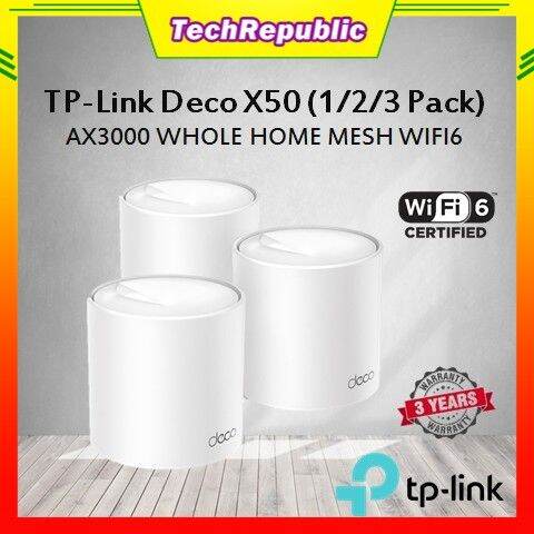 TP-LINK AX3000 WHOLE HOME MESH WIFI6 DECO X50 ( 1 PACK / 2 PACK / 3 ...