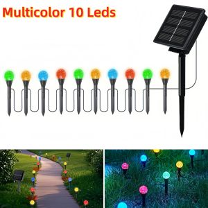 INXX Solar Garden Lights Lawn String Light Garden Bubbles Crystal Ball Fairy Lights Outdoor Waterproof Christmas Lights for Fowerbed Garden Home Xmas