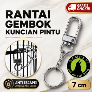 SEMPATI Rantai Gembok Pengunci Kunci Sangkar Kandang Burung Kucing Anjing Hamster Sugar Glider Kandang Burung Anti Escape Super Tebal Aman Anti Lepas