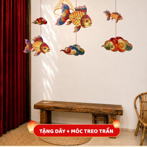 [HỎA TỐC HCM][Trung Thu 2026] Combo Mây Cá Gỗ Decor Trung Thu Ngũ Sắc In 3D–Phụ Kiện Trang Trí Treo Trung Thu Nhà Cửa