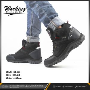 SEPATU HIKING BOOT G-05 / SEPATU GUNUNG PRIA / SEPATU KERJA PROYEK / SEPATU CROSS / SEPATU MENDAKI / SEPATU OUTDOOR ANTI AIR HIKING