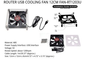 ROUTER USB COOLING FAN 12CM FAN-RT1203U