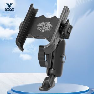 Motorcycle Phone Mount Anti-Shake Robust Navigation Holder with Rubber Grip for Motorcycles