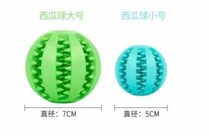 【READY-STOCK】Watermelon Spherical Molars Chewing Leaking Food Ball Pet Toy 5cm 34g Dog toy/Pet toy/Dog ball/Dall for dogs/Chewing toy for dog/Pet toy dog/【现货】西瓜球形硅胶磨牙耐咬洁齿漏食球咀嚼宠物玩具 5cm 34g 狗玩具/狗玩具球/漏食球/狗球