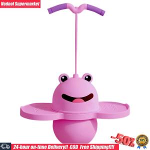 [Vodool]Frog Shape Kids Hopper Ball For Balance Training Cartoon Hop Ball กับ Pump Pogo Ball พร้อมที่จับของขวัญสำหรับเด็กผู้หญิง