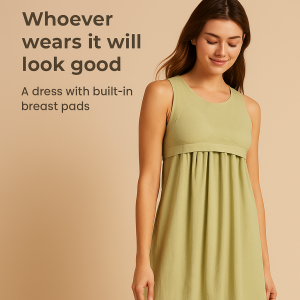 [Whoever Wears It Will Look Good] A Dress With Built-In Breast Pads Comfortable Fit Perfect For All Occasions Flattering And Stylish