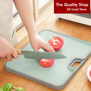 TQS SG Stock Food grade Wheat Straw cutting boarddouble sided chopping board kitchen board