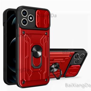 Casing For infinix Note30 4G Infinix Note30Pro 4g Infinix Hot30 Hot30i 2023 Infinix Smart7 Tecno Spark Go 2023 Mobile Phone Casing Back Cover Bumper Ring Holder Bracket Card Slot Slide Window Camera Lens Protect Case Fashion Business Leisure