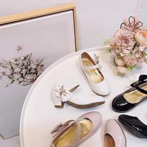 Girls High Heel Shoes: Black & White Pink Children's Watch