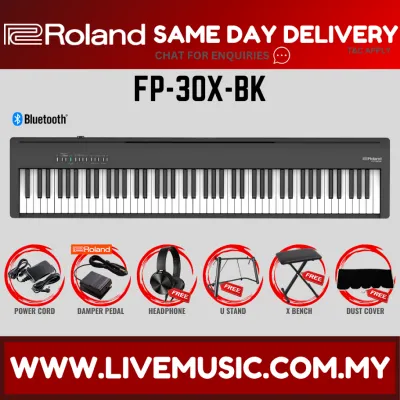 Roland FP-30X 88-key Digital Piano w/ Headphone and Adapter - Black ( FP30X / FP-30 / FP30 / ES120 / ES-120)