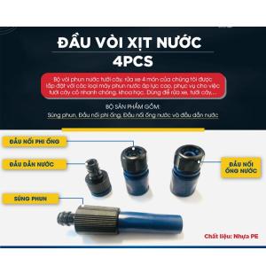 Đầu vòi xịt nước rửa Xe tưới cây 4pcs bộ Vòi phun tưới cây rửa xe xịt rửa sân vườn!