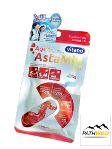 VITANO AQUA ASTAMIN + Q10 30cp อควา แอสตามิน พลัส คิวเทน แคปซูลน้ำ ช่วยปกป้อง และฟื้นฟูผิวจากแสงแดด บำรุงให้ผิวแข็งแรง