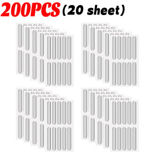 200Pcs Silicone Cabinet Door Bumpers Strips Transparent Self-Adhesive Buffer Pads Drawer Door Stop Bumper Pads Furniture Protective Pad