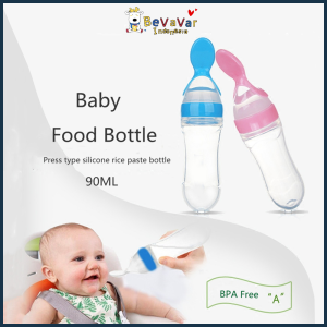 BEVAVAR Sendok Makan Bayi Botol Dot SIlikon Praktis Silicone Baby Spoon Dispenser