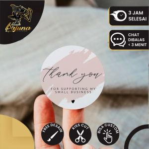 SBC 2-7 Cetak Stiker Label Olshop Custom Sticker Logo Makanan