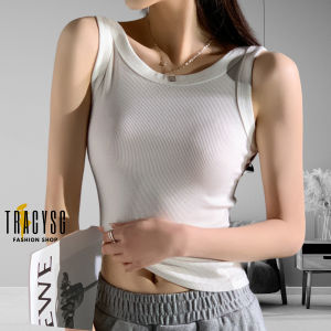 Áo 2 dây nữ thời trang bản to cổ tròn dáng vừa ôm thun viscose 4 size nhiều màu basic hàng Quảng châu