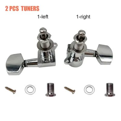 Tuning Pegs Acoustic/Electric Guitar Machine Head Tuner Enclosed Chrome Guitar Tuning Peg Set