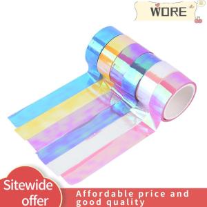 WORE 5M จังหวะยิมนาสติกตกแต่งโฮโลแกรม Prismatic Glitter TAPE hoops STICK