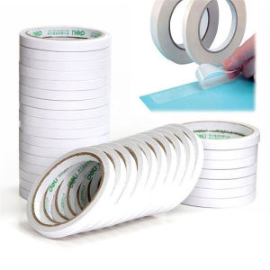 [Timmo House]8M White Super Strong Double Sided Adhesive Tape Paper 6MM Strong Ultra-thin Home Office Double Sided Tape Powerful Hand Tearing Adhesive Tape For Mounting Fixing Pad Sticky Paper