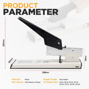 Heavy Duty Stapler 140/240 Sheets Capacity Office Stapler Book Binding Machine Office/Study Tools