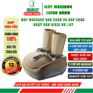 Máy Massage Chân Mát Xa bàn Chân Và Bắp Chân Nikio NK-187 - Công Nghệ Túi Khí Nắn Bóp Nhẹ Nhàng Hỗ Trợ Điều Trị Suy Giãn Tĩnh Mạch Chân