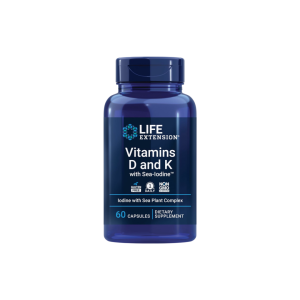 Vitamin D3 K2 Iodine 60 Capsules Bone Immune Thyroid Support